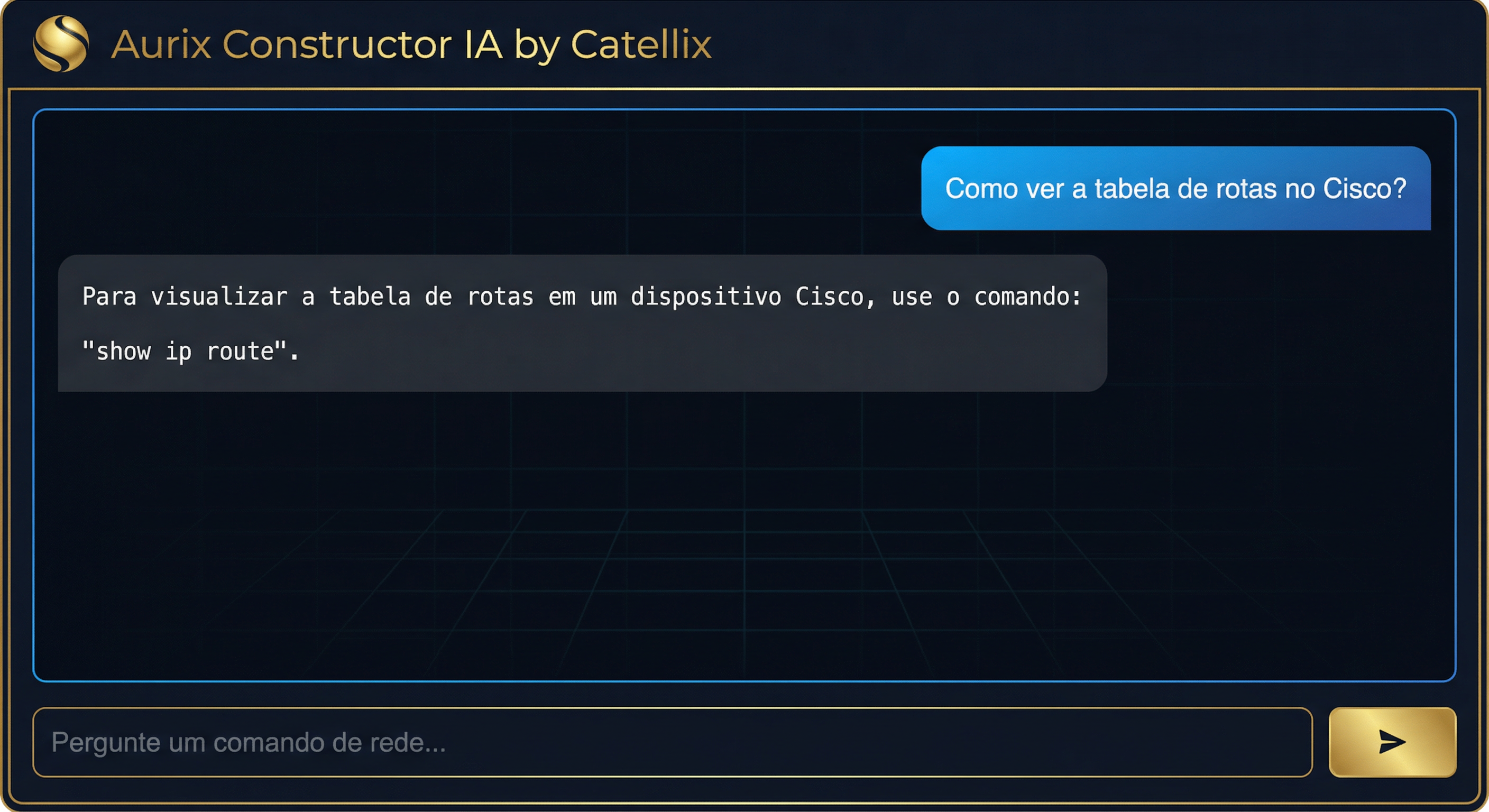 Aurix Constructor - Interface de chat para comandos de rede